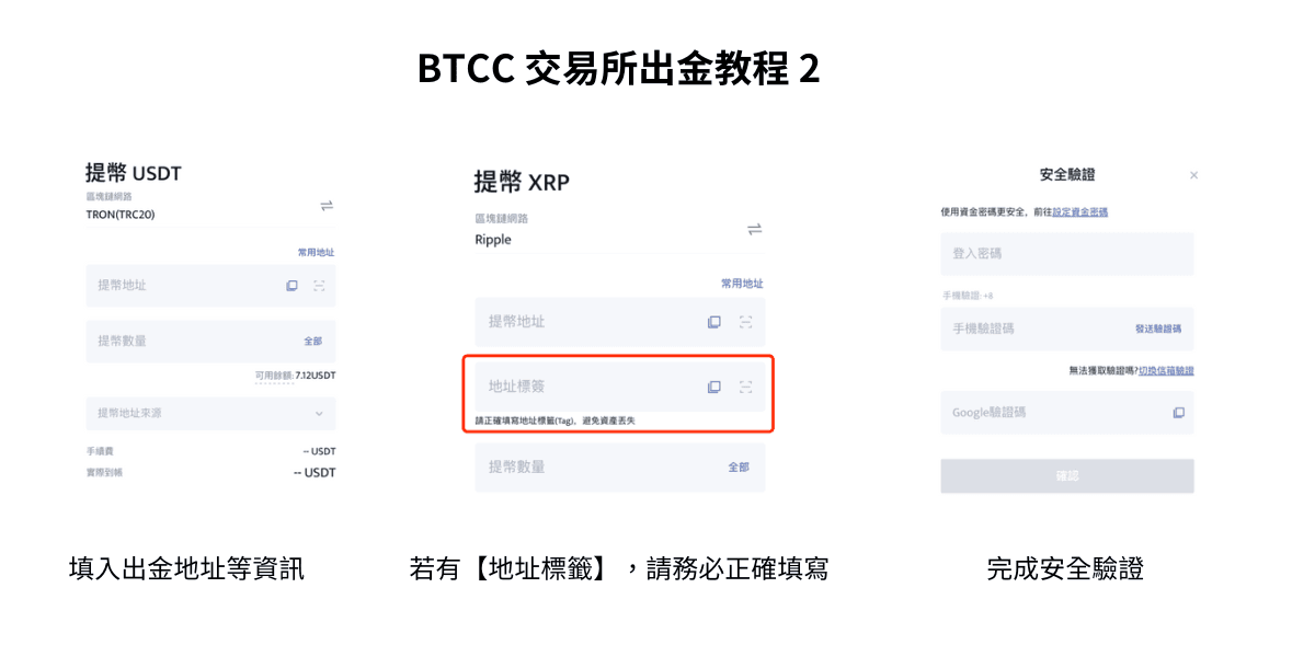 BTCC 交易所出金教程 2
