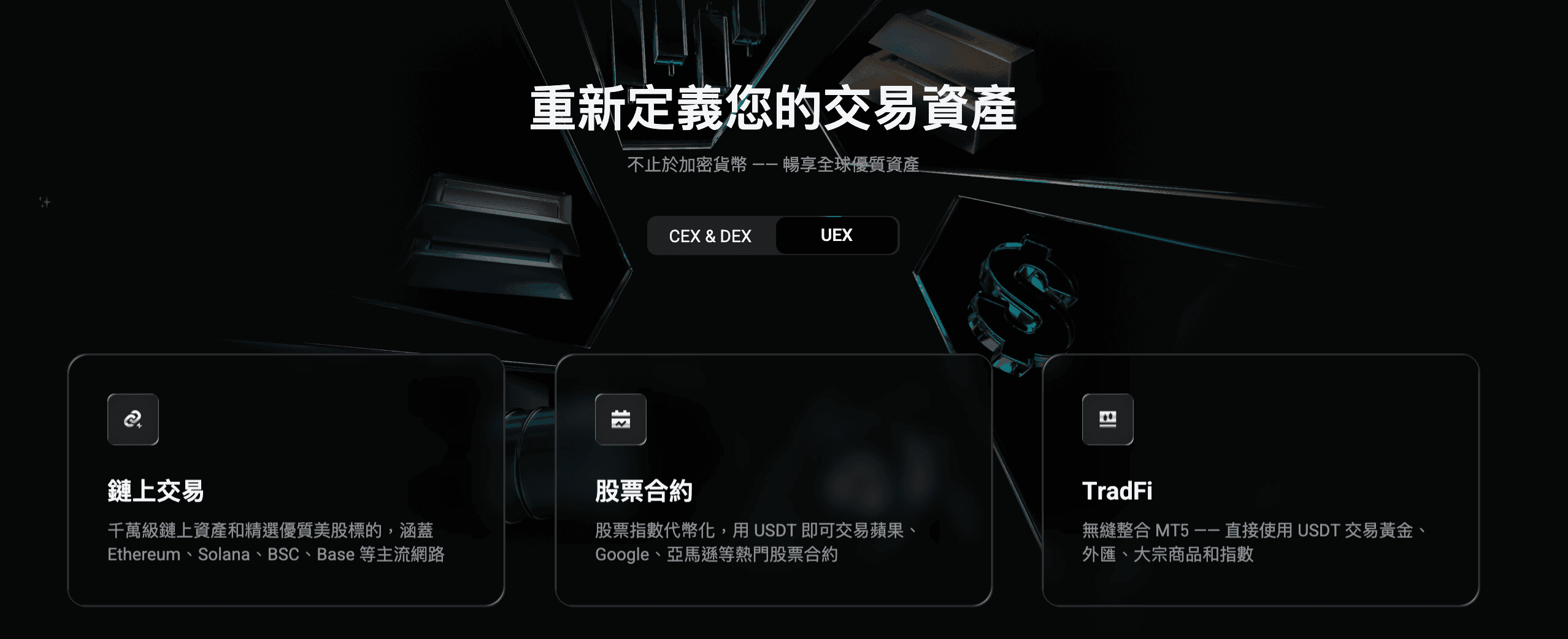 Bitget UEX 支持全景資產交易