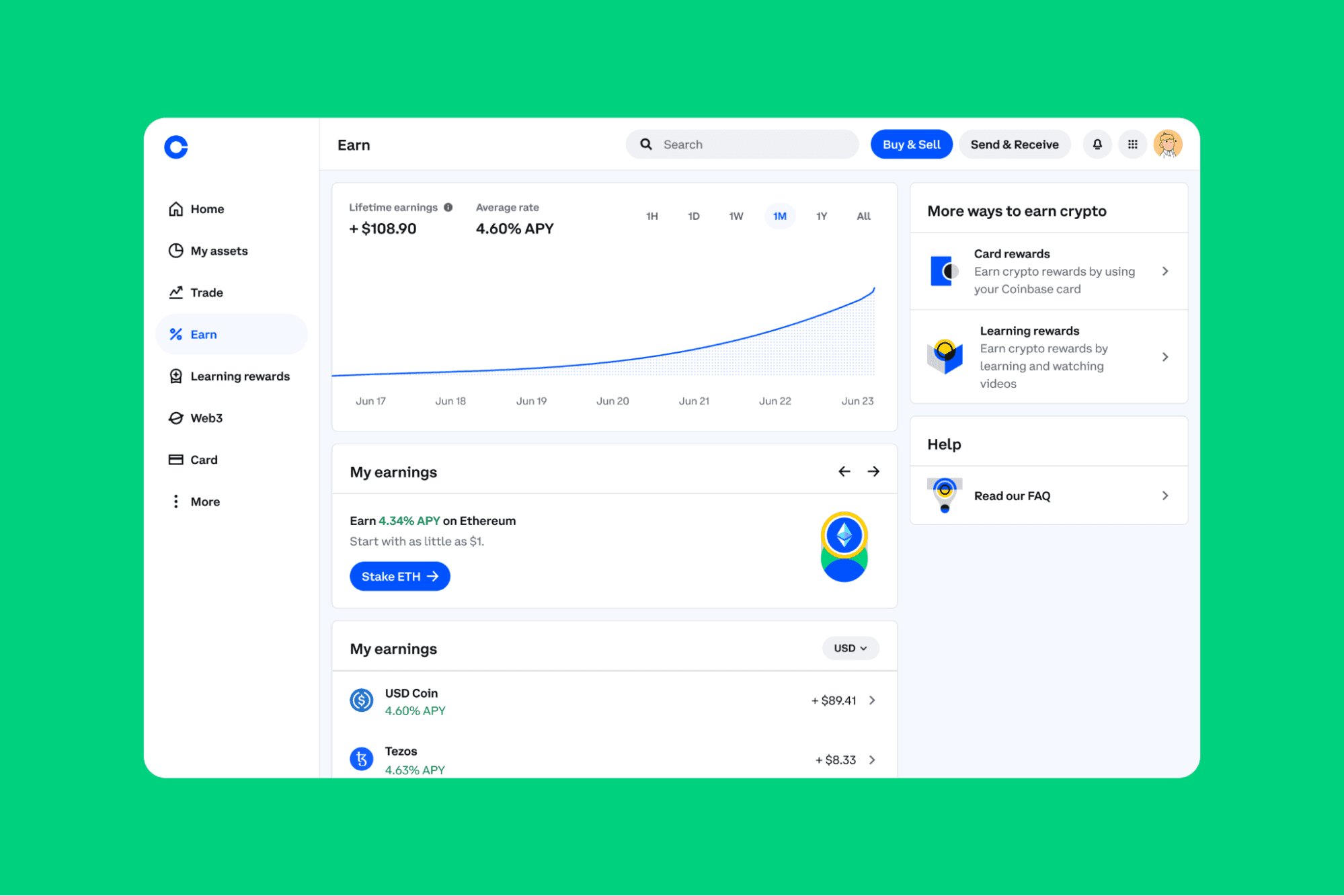Coinbase 質押賺幣
